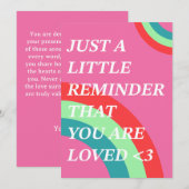 Erinnerung, dass du geliebt bist feiertagskarte (Vorne/Hinten)