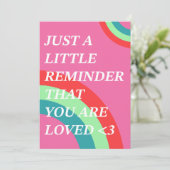 Erinnerung, dass du geliebt bist feiertagskarte (Stehend Vorderseite)