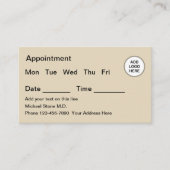 Erinnerung der ärztlichen Ernennung Visitenkarte (Vorderseite)