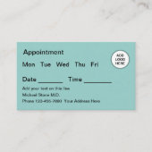 Erinnerung der ärztlichen Ernennung Visitenkarte (Vorderseite)