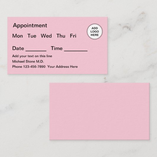 Erinnerung der ärztlichen Ernennung Visitenkarte (Vorne/Hinten)