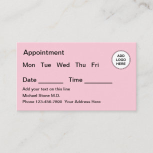 Erinnerung der ärztlichen Ernennung Visitenkarte