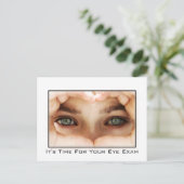 Erinnerung der Augenuntersuchung Postkarte (Stehend Vorderseite)
