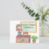 Erinnerung der Eltern/Lehrer-Konferenz Postkarte (Stehend Vorderseite)