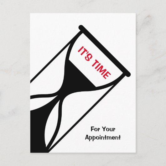 Erinnerung der Ernennung Einfach und Generic Hourg Postkarte (Vorderseite)