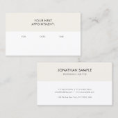 Erinnerung der Ernennung Elegantes Berufliches Mus Terminkarte (Vorne/Hinten)