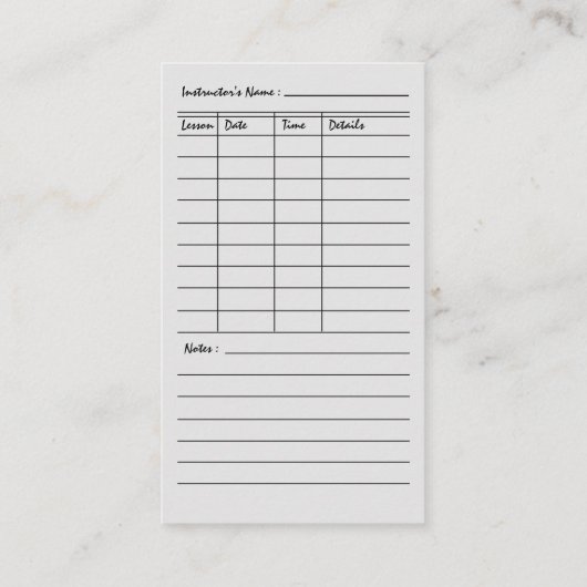 Erinnerung der Ernennung | Fahrschule Visitenkarte (Rückseite)