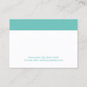 Erinnerung der Ernennung Moderne Aquamarine fette Terminkarte (Rückseite)