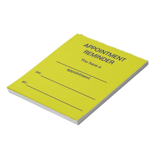 Erinnerung der Ernennung Notepad - Hellgelb Notizblock (Rotiert)