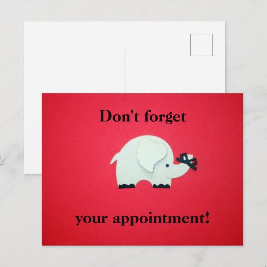 Erinnerung der Ernennung Postkarte (Vorne/Hinten)