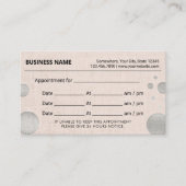 Erinnerung der Ernennung Silver Dots Blush Pink Terminkarte (Vorderseite)