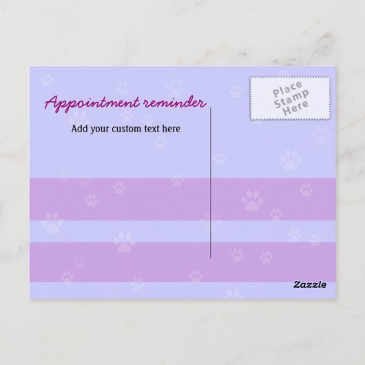 Erinnerung der Ernennung von Hunden Postkarte (Rückseite)