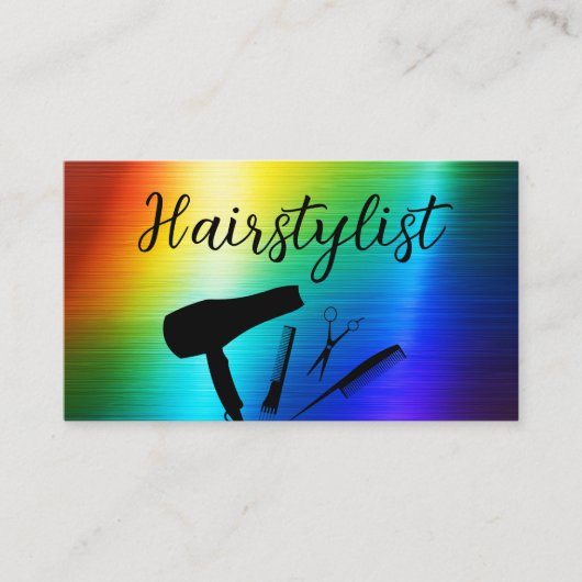 Erinnerung der haarstylistischen bunten Trendsette Visitenkarte (Vorderseite)