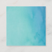 Erinnerung der Hochzeitswebsite aquamarin & blau Begleitkarte (Rückseite)
