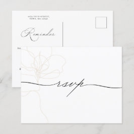 Erinnerung der illustrierten Blume UAWG Einladungspostkarte