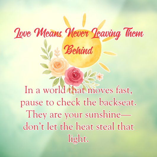 Erinnerung der Kindersicherheit Fensteraufkleber (Blatt 3)