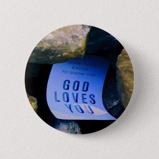 Erinnerung der Liebe Gottes für dich. Christlicher Button (Vorderseite)