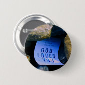 Erinnerung der Liebe Gottes für dich. Christlicher Button (Vorne & Hinten)