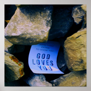 Erinnerung der Liebe Gottes für dich. Christlicher Poster