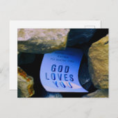 Erinnerung der Liebe Gottes für dich. Christlicher Postkarte (Vorne/Hinten)