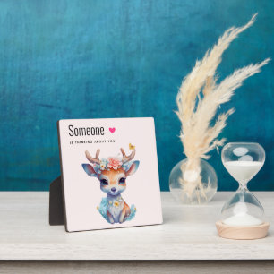 Erinnerung der Liebe mit einem Niedlichen Babyhirs Fotoplatte