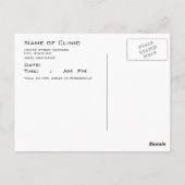 Erinnerung der niedlichen Optometrie Augenuntersuc Postkarte (Rückseite)