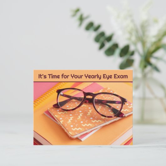Erinnerung der optometrischen Ernennung Postkarte (Stehend Vorderseite)