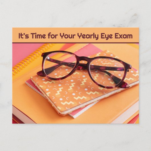 Erinnerung der optometrischen Ernennung Postkarte (Vorderseite)