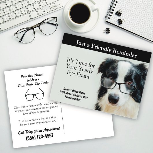 Erinnerung der optometrischen Ernennung Postkarte