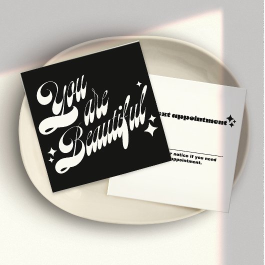 Erinnerung der Salon-Ernennung, rosa Retro-Sterne Terminkarte