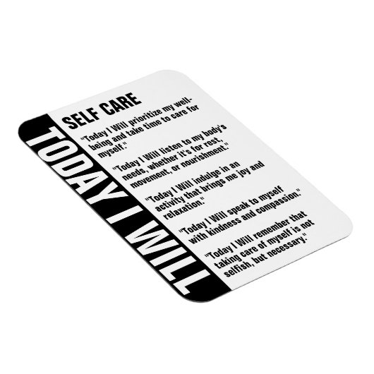 Erinnerung der Selbstversorgungsziele Magnet (Rechte Seite)