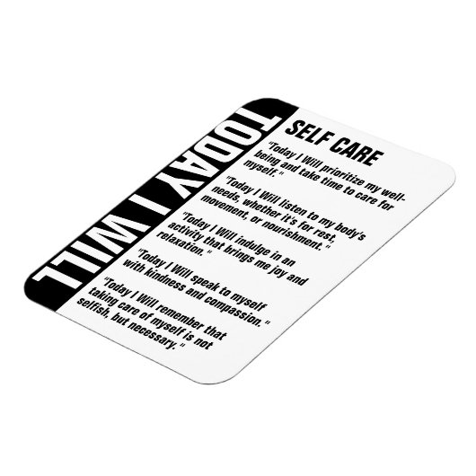 Erinnerung der Selbstversorgungsziele Magnet (Linke Seite)