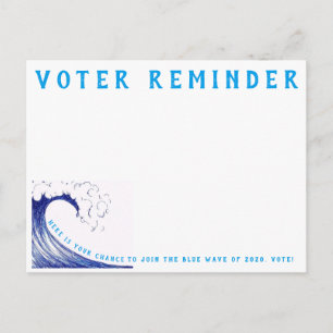 Erinnerung der Wähler Postkarte