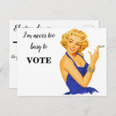 Erinnerung der Wähler Postkarte (Vorne/Hinten)