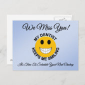 Erinnerung der Zahnersatzkontrolle Postkarte (Vorne/Hinten)