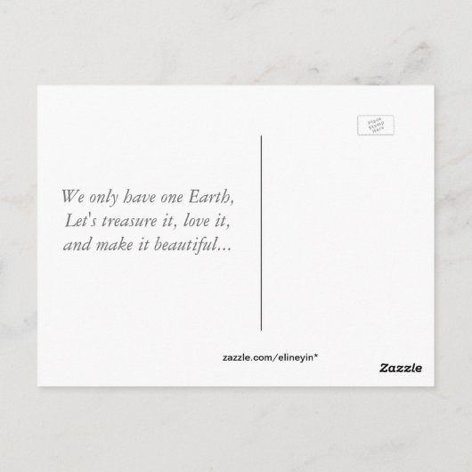 Erinnerung des Earth Day Postkarte (Rückseite)