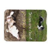 Erinnerung des Geschirrspülers, sauber und schmutz Magnet (Horizontal)