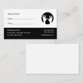 Erinnerung des Massagetherapeuten Terminkarte (Vorne/Hinten)