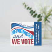 Erinnerung des Wahltages zum amerikanischen Flag Postkarte (Stehend Vorderseite)