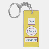 "Erinnerung" Doppelseitige Akrylkette Schlüsselanhänger (Vorderseite links)