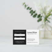 Erinnerung eines benutzerdefinierten Schwarzweißlo Terminkarte (Stehend Vorderseite)