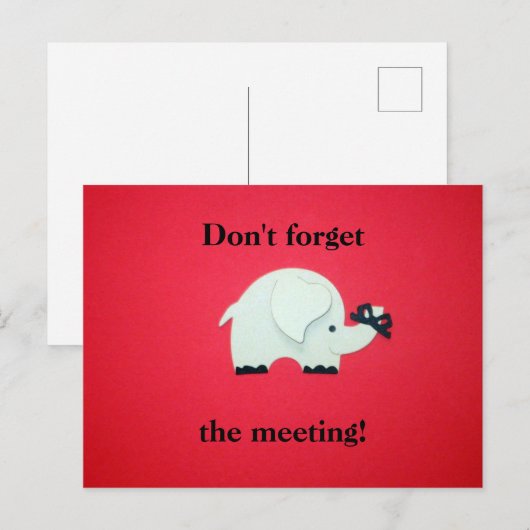 Erinnerung eines Treffens. Postkarte (Vorne/Hinten)