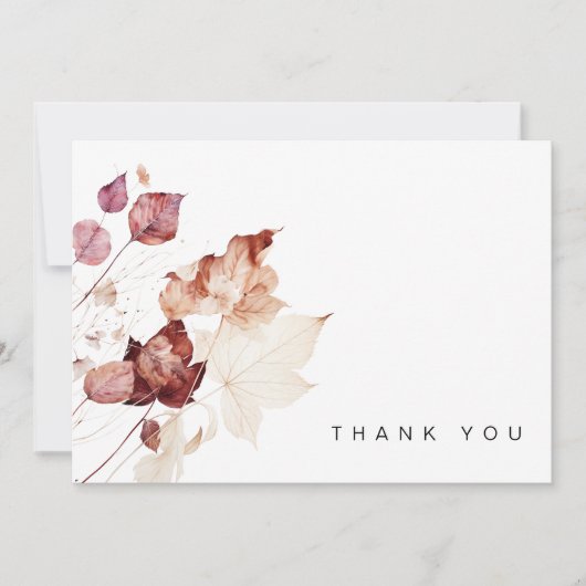 Erinnerung Fall Foliage Beerdigung Danke (Vorderseite)