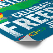 Erinnerung feiern Freiheit Juneteenth Schwarz Poster (Ecke)