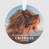Erinnerung Foto-Pet-Memorial Ornament (Vorderseite)