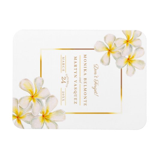 Erinnerung Frangipani Magnet (Horizontal)