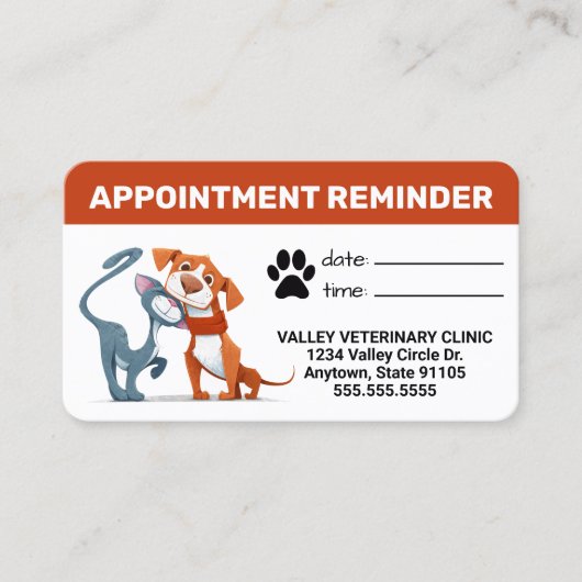 Erinnerung für Begleiter Terminkarte (Vorderseite)