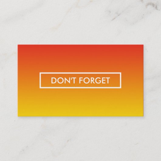 Erinnerung für bernsteinfallende Termine (Vorderseite)