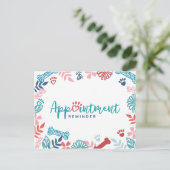 Erinnerung für Blumenmuster und Foliage Postkarte (Stehend Vorderseite)