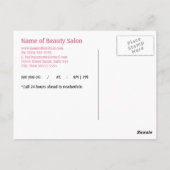 Erinnerung für Chic Pink Postkarte (Rückseite)